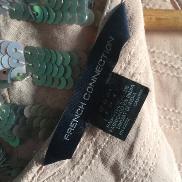 French Connection Silver Sequin Pink Dress, Sz 2 - Picture 8 of 8